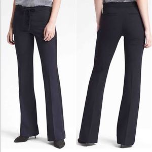Women’s Banana Republic x Olivia Palermo Navy Lace-Up Flare Pants Size 2